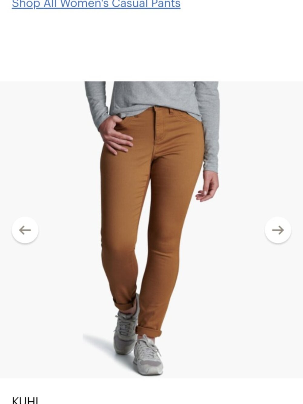 Kuhl Stretch Pants Gold Colored Size 4